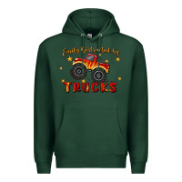 Sports Green easily distracted by trucks Premium Hoodie - MaliasSmallBusiness
