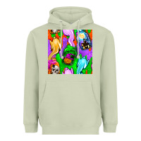 Matcha halloween jar with ghost seamless pattern Heavyweight Hoodie - BundleAndBundleShop