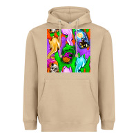 Mushroom halloween jar with ghost seamless pattern Heavyweight Hoodie - BundleAndBundleShop