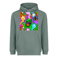 Sage halloween jar with ghost seamless pattern Heavyweight Hoodie - BundleAndBundleShop