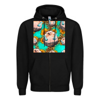 Black hedgehog western seamless pattern Zipper Hoodie - HRA Design Shop