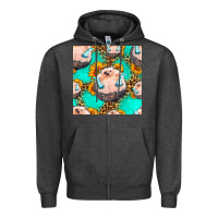 Charcoal Heather hedgehog western seamless pattern Zipper Hoodie - HRA Design Shop