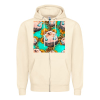 Sandshell hedgehog western seamless pattern Zipper Hoodie - HRA Design Shop