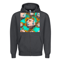 Smoke hedgehog western seamless pattern Zipper Hoodie - HRA Design Shop