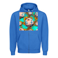 True Royal hedgehog western seamless pattern Zipper Hoodie - HRA Design Shop