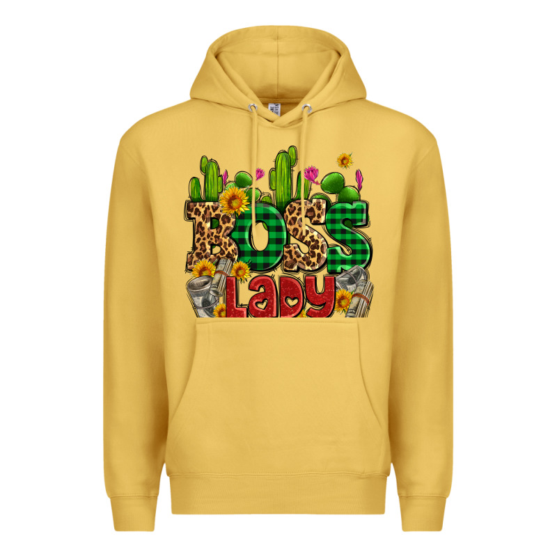 Boss Lady With Money And Cactus Premium Hoodie by AdoDesignShop | Teevron