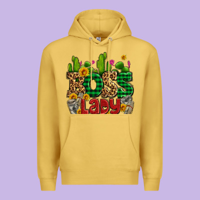 Boss Lady With Money And Cactus Premium Hoodie Designed By Adodesignshop
