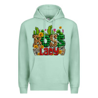 Seafoam boss lady with money and cactus Premium Hoodie - AdoDesignShop