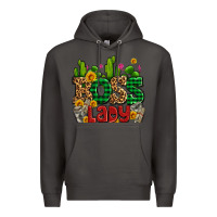 Smoke boss lady with money and cactus Premium Hoodie - AdoDesignShop