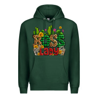 Sports Green boss lady with money and cactus Premium Hoodie - AdoDesignShop