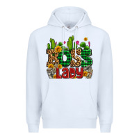 White boss lady with money and cactus Premium Hoodie - AdoDesignShop