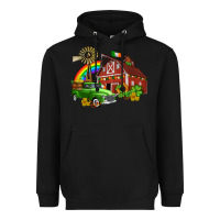 Black barn st patricks with truck and shamrocks Heavyweight Hoodie - AdoDesignShop