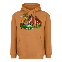 Meerkat barn st patricks with truck and shamrocks Heavyweight Hoodie - AdoDesignShop