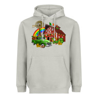 Moon Dust barn st patricks with truck and shamrocks Heavyweight Hoodie - AdoDesignShop
