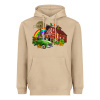Mushroom barn st patricks with truck and shamrocks Heavyweight Hoodie - AdoDesignShop