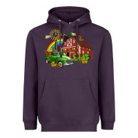 Plum barn st patricks with truck and shamrocks Heavyweight Hoodie - AdoDesignShop