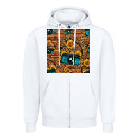 White western sunflowers camera seamless pattern Zipper Hoodie - HRA Design Shop
