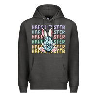 Charcoal Heather happy easter Premium Hoodie - MaliasSmallBusiness