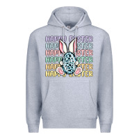 Heather Grey happy easter Premium Hoodie - MaliasSmallBusiness