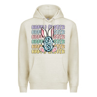 Oatmeal Heather happy easter Premium Hoodie - MaliasSmallBusiness