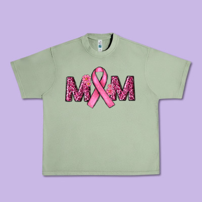 Breast Cancer Awareness Mom Urban Heavy Tee Designed By Ranaportraitstore