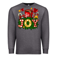 Charcoal Heather christmas joy coffee and candies Premium Sweatshirt - AdoDesignShop
