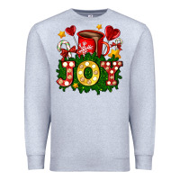 Heather Grey christmas joy coffee and candies Premium Sweatshirt - AdoDesignShop
