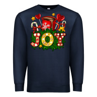 Navy christmas joy coffee and candies Premium Sweatshirt - AdoDesignShop