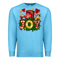 Ocean Blue christmas joy coffee and candies Premium Sweatshirt - AdoDesignShop