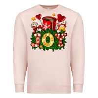 Pale Pink christmas joy coffee and candies Premium Sweatshirt - AdoDesignShop