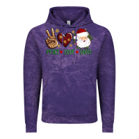 Cloud Purple peace love Santa Vintage Hoodie - AdoDesignShop