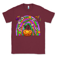 Burgundy Halloween Rainbow Classic Tee - texasbilliewilder