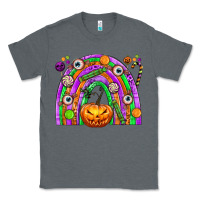 Charcoal Heather Halloween Rainbow Classic Tee - texasbilliewilder