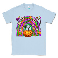 Dusty Blue Halloween Rainbow Classic Tee - texasbilliewilder