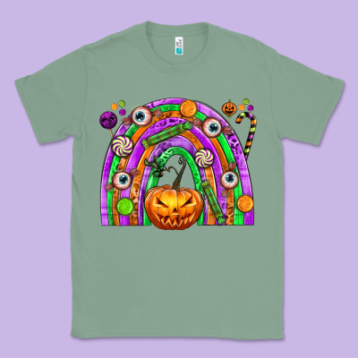 Halloween Rainbow Classic Tee Designed By Texasbilliewilder