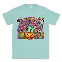 Seafoam Halloween Rainbow Classic Tee - texasbilliewilder