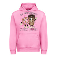 Fuchsia Pink but first cafecito y pan dulce Urban Hoodie - MaliasSmallBusiness