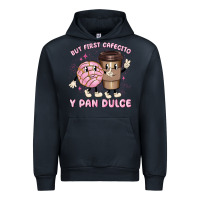 Navy but first cafecito y pan dulce Urban Hoodie - MaliasSmallBusiness