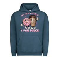 Pigment Midnight Navy but first cafecito y pan dulce Urban Hoodie - MaliasSmallBusiness