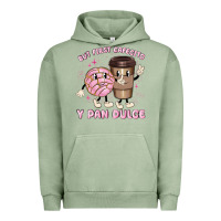 Pigment Oil Green but first cafecito y pan dulce Urban Hoodie - MaliasSmallBusiness