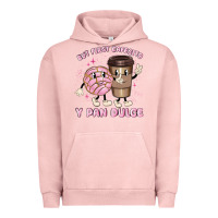 Pigment Salmon but first cafecito y pan dulce Urban Hoodie - MaliasSmallBusiness