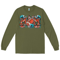 Army Green mom american football Long Sleeve Tee - Zillion Design Studio