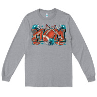 Heather Grey mom american football Long Sleeve Tee - Zillion Design Studio