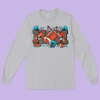 Mom American Football Long Sleeve Tee Designed By Zillion Design Studio