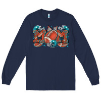 Navy mom american football Long Sleeve Tee - Zillion Design Studio