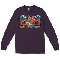Plum mom american football Long Sleeve Tee - Zillion Design Studio