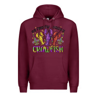 Burgundy my favorite season is crawfish Premium Hoodie - MaliasSmallBusiness