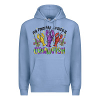 Colony Blue my favorite season is crawfish Premium Hoodie - MaliasSmallBusiness