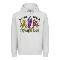 Dove Grey my favorite season is crawfish Premium Hoodie - MaliasSmallBusiness