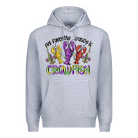 Heather Grey my favorite season is crawfish Premium Hoodie - MaliasSmallBusiness